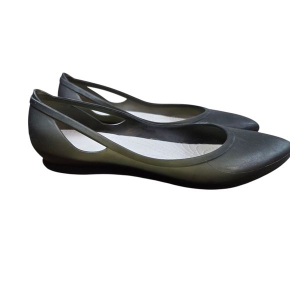 Crocs Rio Smoke Pointed Toe Ballet Flats - Picture 2 of 11